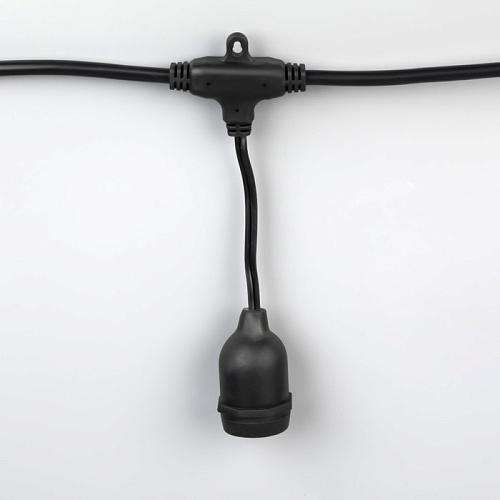 													Белт-лайт кабель со свесами 10 и 20 см шаг 50 см пластик черный уличный (IP54) E27 10 м 7859951 фото 4