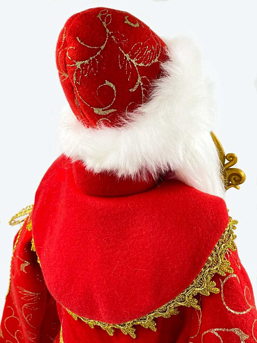 													Дед Мороз конфетница 75 см красный Р-5097 фото 6