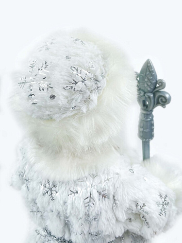 													Дед Мороз музыкальный, танцующий 45 см серебристый Р-5080 фото 3