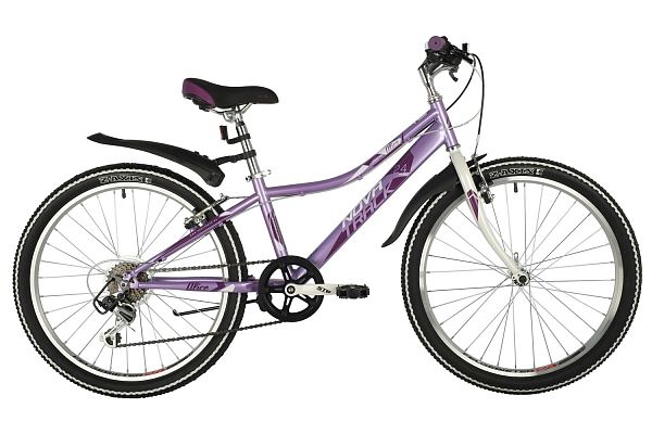 Велосипед горный Novatrack ALICE 24" 10" 6 ск. лиловый 24SH6SV.ALICE.10LC21 2021