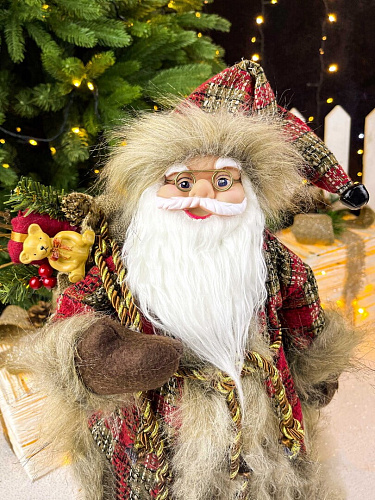 													Дед Мороз  45 см красно-коричневый 3620RedBrown фото 3
