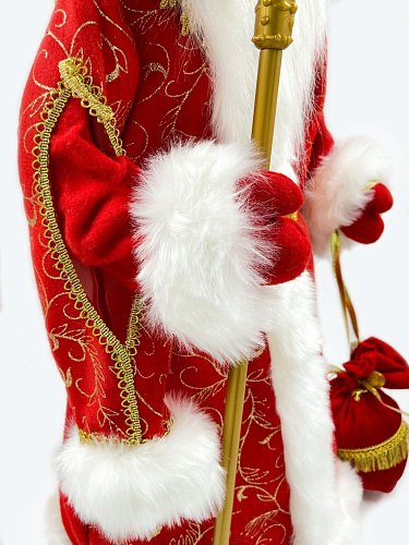 													Дед Мороз конфетница 75 см красный Р-5097 фото 5