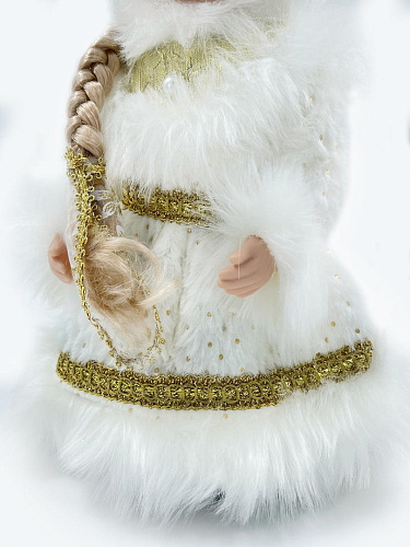 													Снегурочка музыкальная, танцующая 30 см белый, золотой Р-5077 фото 5