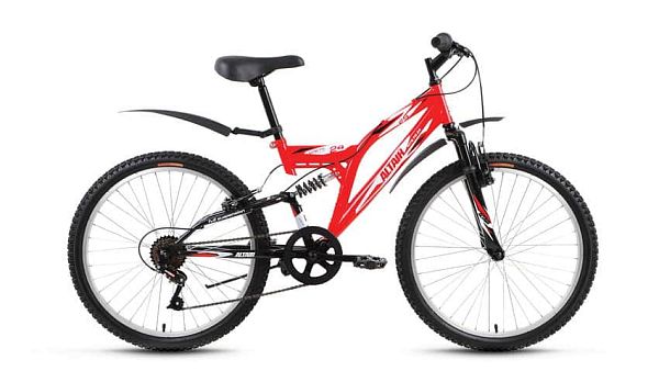 Велосипед горный ALTAIR MTB FS 24" 14" 18 ск. красный ALTAIR MTB FS 24 14" красный 