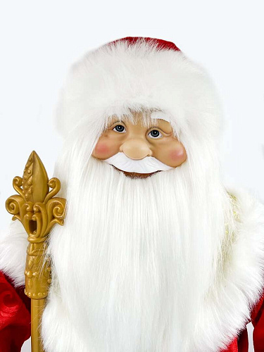 													Дед Мороз конфетница 75 см красный, золотой Р-5098 фото 2