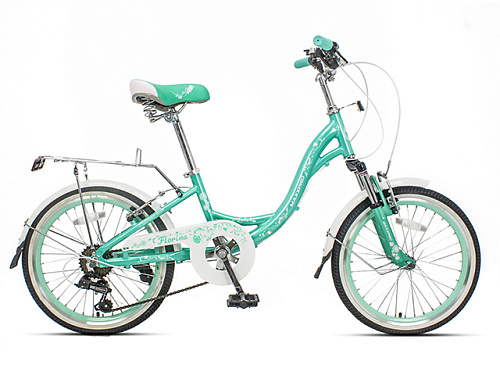													Велосипед городской MAXXPRO FLORINA-N2007-3 20" 10,5" 6 ск. бирюзовый, белый N2007-3  фото 2