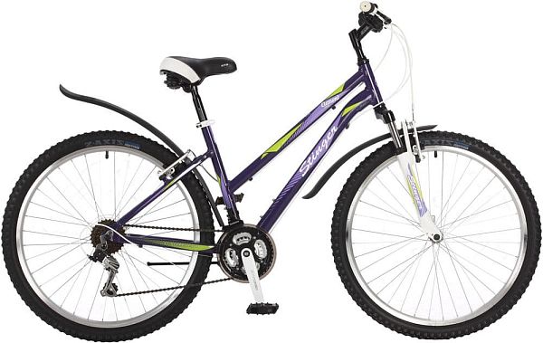 Велосипед горный Stinger Element lady 26" 15" 18 ск. фиолетовый 26AHV.ELEML.15VT7 