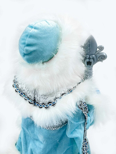 													Дед Мороз музыкальный, танцующий 40 см голубой Р-5091 фото 3