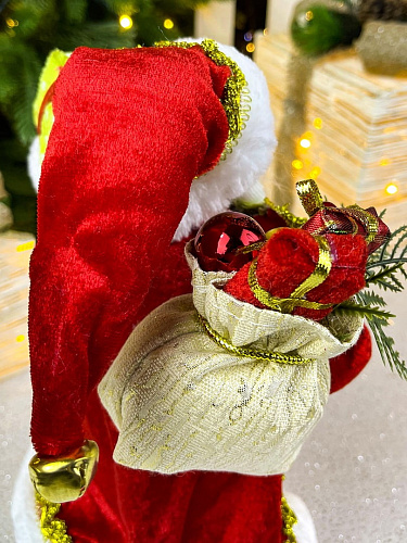 													Дед Мороз  30 см красно-зеленый 3619RedGreen фото 5