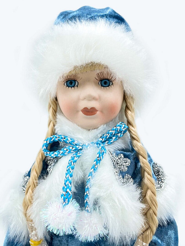 													Снегурочка интерьерная 45 см голубой, серебристый S9918006 фото 6