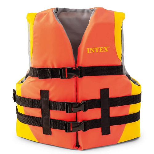 													Жилет для плавания INTEX детский Swim Quietly 64-74 от 6 до 12 лет оранжевый 69680 фото 2