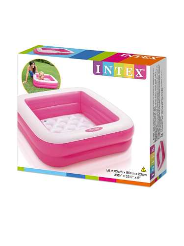 													Бассейн детский надувной Intex Play Box Inflatable Square 86х86х25 см, арт. 57100pink фото 3