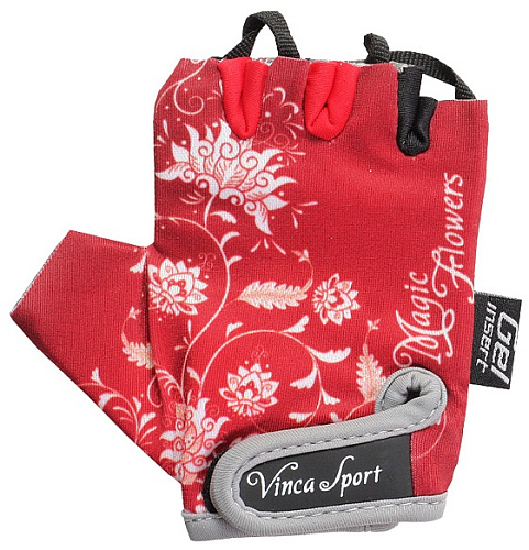 													Велоперчатки Vinca sport Волшебные цветы 5XS красные VG 959 magic flowers (5) фото 3