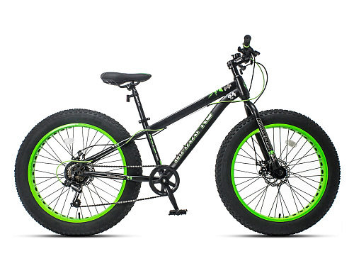 													Велосипед Fat Bike MAXXPRO FAT X24 24" 13,5" 7 ск. зелено-черный N2440-4 2021
