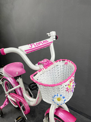 													Велосипед детский  MAXXPRO FLORINA-N14-1 14"  белый, розовый FLORINA-N14-1  фото 9