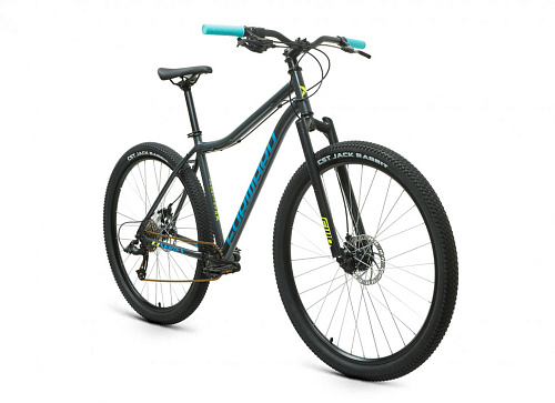													Велосипед горный FORWARD SPORTING 29 X D 29" 17" 9 ск. темно-серый/зеленый RBK22FW29968 2022 г. фото 2