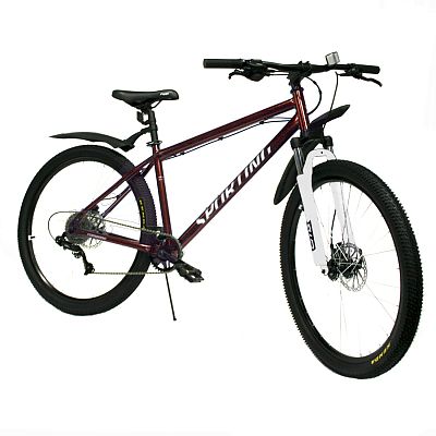 Велосипед горный FORWARD Sporting 3.2 HD 27.5" 17" 8 (1x8) ск. темно-красный/серебристый RB3R7813ADR