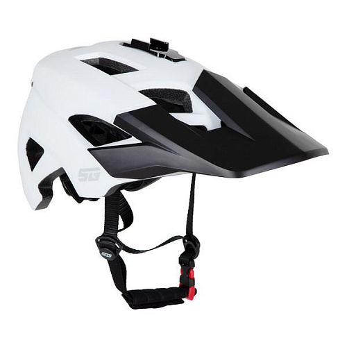 													Шлем с фонарем и креплением под экшн камеру STG WT-085 M (54-58) см бело-черный Х112427 фото 2