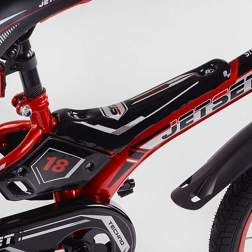 													Велосипед детский JetSet  18" 10,5" красно-черный JS-N1802  фото 3