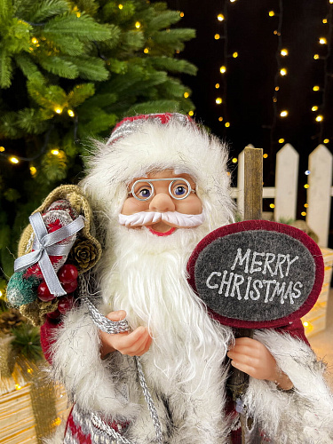 													Дед Мороз  45 см красно-серый 3620RedGray фото 3