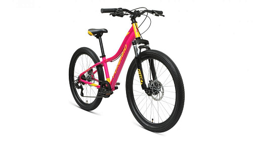 													Велосипед горный FORWARD JADE 24 2.0 disc 24" 12" розовый/золотой RBKW1J347005 2021 фото 2