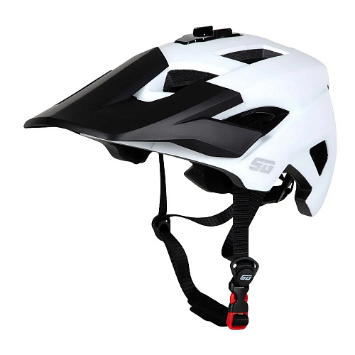 													Шлем с фонарем и креплением под экшн камеру STG WT-085 L (58-61) см бело-черный Х112428 фото 4