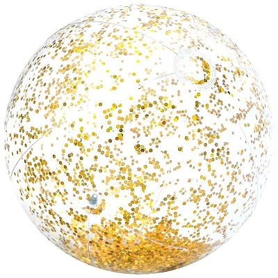 Мяч INTEX блестящий надувной пляжный 71 см.  золотой 58070