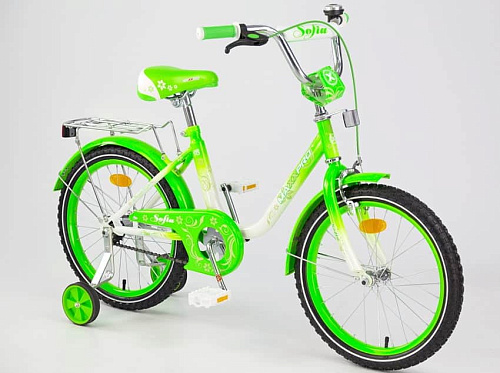 													Велосипед детский MAXXPRO SOFIA 18" 10,5" бело-зеленый Z18404  фото 2