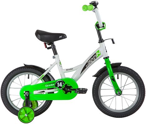 Велосипед детский  Novatrack STRIKE 14" 9" бело-зеленый 143STRIKE.WTG20 2020