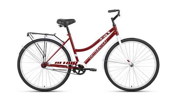 Велосипед городской дорожный ALTAIR City 28 low 28"/700c 19" 1 ск. темно-красный/белый RBK22AL28022 
