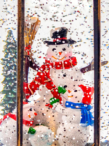 													Новогодний фонарик музыкальный Три Снеговичка 30 см Р-5161-B фото 5