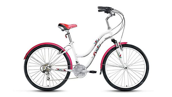 Велосипед городской FORWARD женский Evia 26 2.0 26" 16" 21 ск. белый глянцевый FORWARD Evia 26 2.0 1