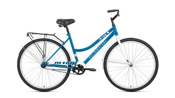 Велосипед городской дорожный ALTAIR City 28 low 28"/700c 19" 1 ск. голубой/белый RBKT1YN81010 2021 г