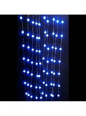 Светодиодная штора Роса 2х2 200 LED синий К130-828