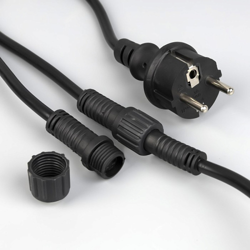													Белт-лайт кабель со свесами 10 и 20 см шаг 50 см пластик черный уличный (IP54) E27 10 м 7859951 фото 7