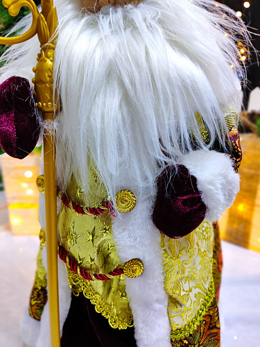 													Дед Мороз музыкальный, танцующий 45 см бордовый, золотой Р-5079-2 фото 2