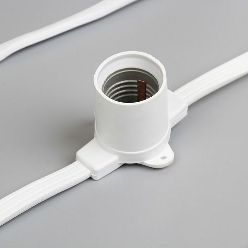 													Белт-лайт кабель шаг 40 см 2-жильный каучук белый уличный (IP65) E27 1 м 7859942 фото 3