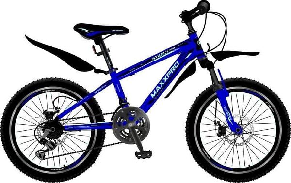 Велосипед горный MAXXPRO Steely Ultra 20" 11" 18 ск. сине-черно-голубой Y104-H361118-3 