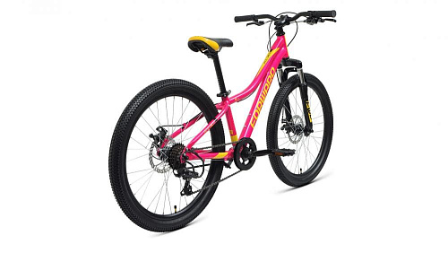 													Велосипед горный FORWARD JADE 24 2.0 disc 24" 12" розовый/золотой RBKW1J347005 2021 фото 3