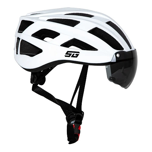 													Шлем с фонарем и визором STG TS-33 L (58-61) см белый Х112446 фото 3