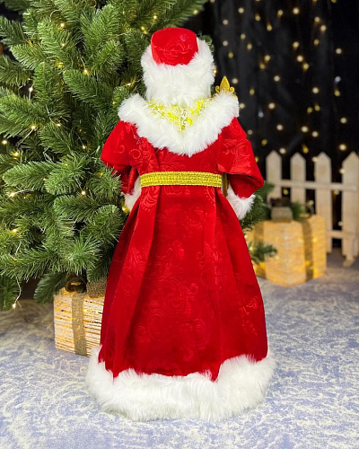 													Дед Мороз конфетница 75 см красный, золотой Р-5098 фото 5