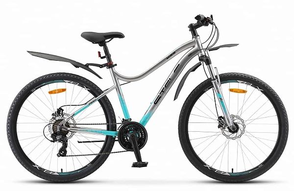 Велосипед горный STELS MISS 7100 D 27.5" 18"  ск. хром LU084757 2020
