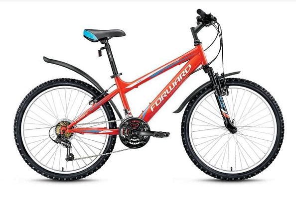 Велосипед горный FORWARD Titan 2.1 24" 13" 18 ск. оранжевый глянцевый FORWARD Titan 2.1 13" оранжевы
