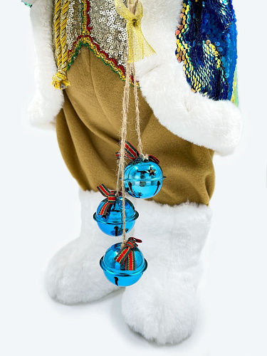 													Дед Мороз  60 см синий, золотой 212419Х фото 3
