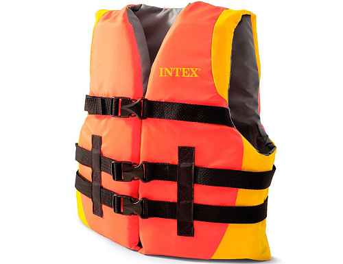 													Жилет для плавания INTEX детский Swim Quietly 64-74 от 6 до 12 лет оранжевый 69680 фото 4