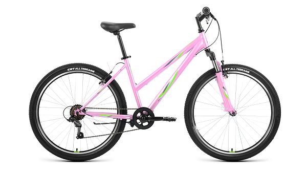 Велосипед горный FORWARD IRIS 26 1.0 26" 17" сиреневый/зеленый RBK22FW26736 2022 г.