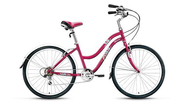 Велосипед городской FORWARD женский Evia 26 1.0 26" 16" 7 ск. розовый глянцевый FORWARD Evia 26 1.0 