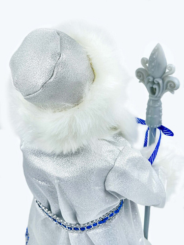 													Дед Мороз музыкальный, танцующий 45 см серый, синий Р-5083 фото 3
