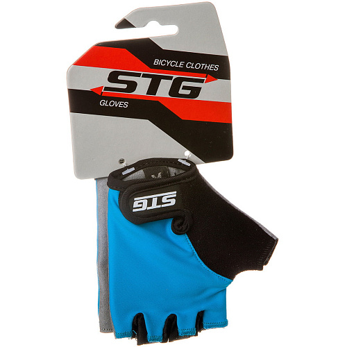 													Велоперчатки STG 819 S черный, голубой Х87905-С фото 5