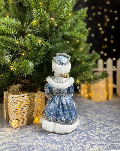 													Снегурочка музыкальная, танцующая 30 см голубой, серебристый Р-5093 фото 3